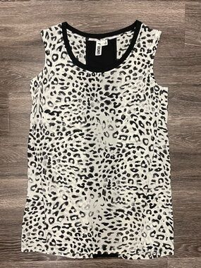 Logan (target exclusive)Vintage White &Black Leopard Print Sleeveless Mini Dress